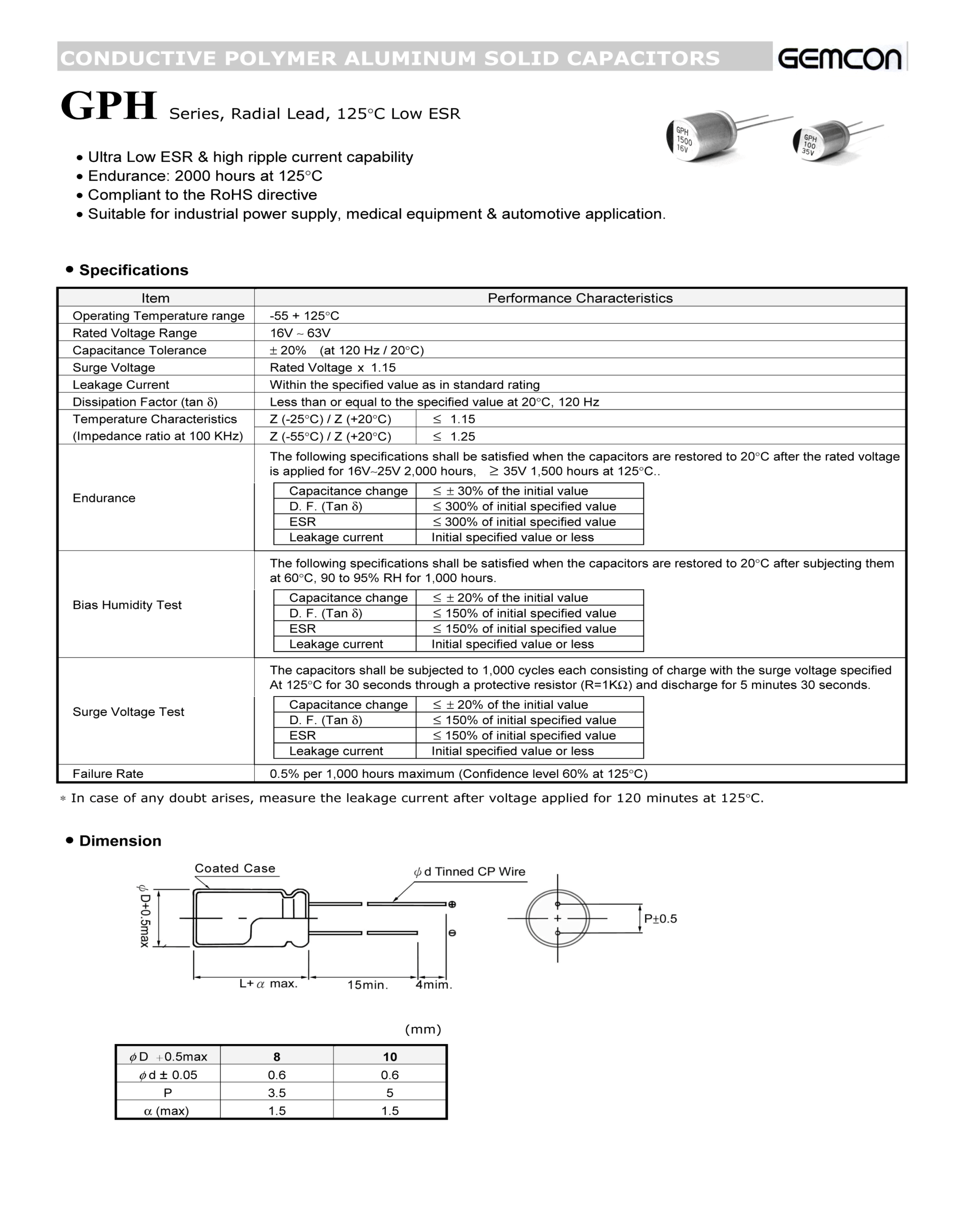 鋁質固態電解電容Conductive Polymer Aluminum Solid Capacitors - 產品介紹- UTC  代理商友順科技--汎翊國際有限公司FLYiNG INTERNATIONAL